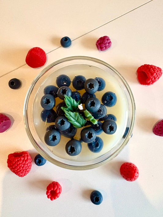 Blaubeeren Kerze